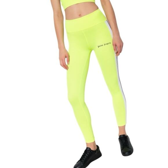 Palm Angels Leggings Neon Green Yellow Size Medium Track Leggings - Picture 2 of 9